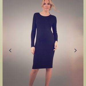 Black maternity dress by Seraphine